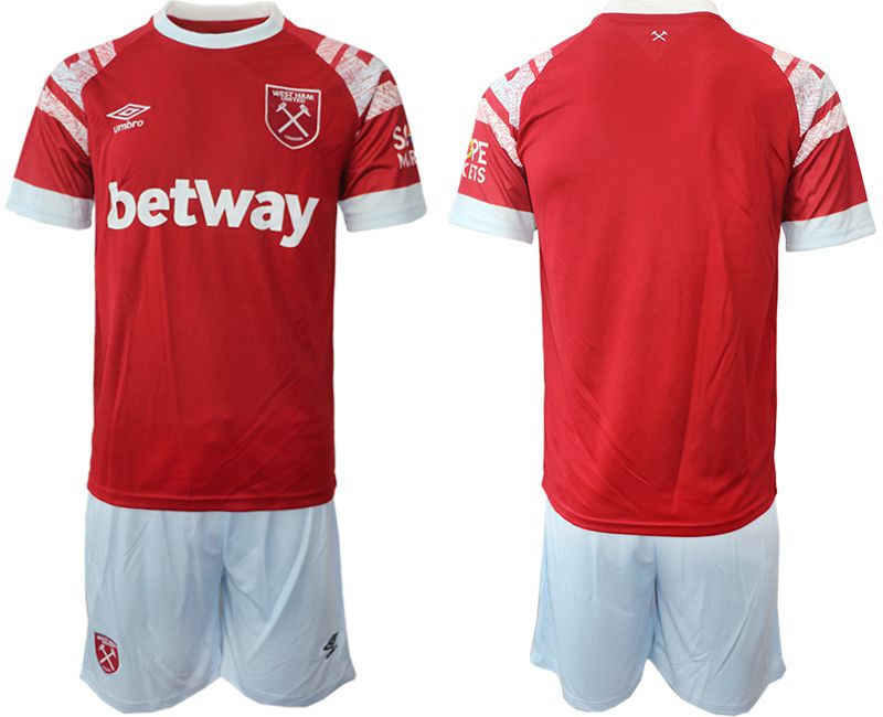 Men 2022-2023 Club West Ham United home red blank Soccer Jersey->new york giants->NFL Jersey